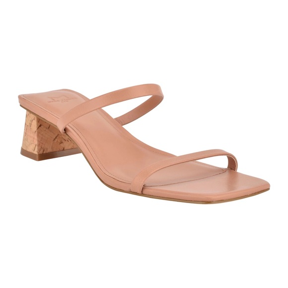 Marc Fisher Brent Heeled Slide Sandals in Tan, 5.5 - Picture 8 of 10